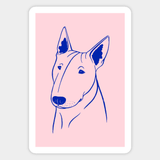 Bull Terrier (Pink and Blue) Magnet